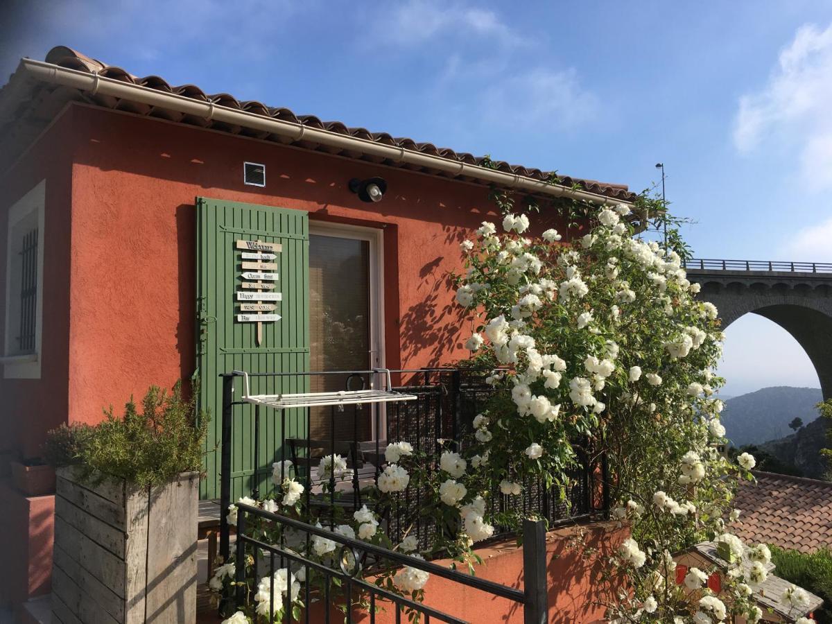 Studio Pied Village Eze - Dans Villa Recente - Parking Gratuit Eksteriør bilde